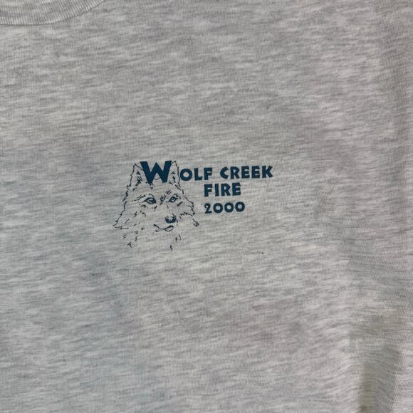 VTG Hanes Wolf Creek Fire 2000 retro streetwear graphic tshirt mens XL - Picture 5 of 8